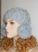 knitted ladies' pompom hat