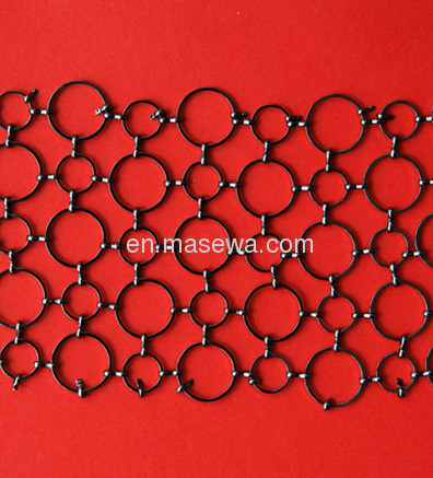 decorative circle mesh brass metal ring curtain