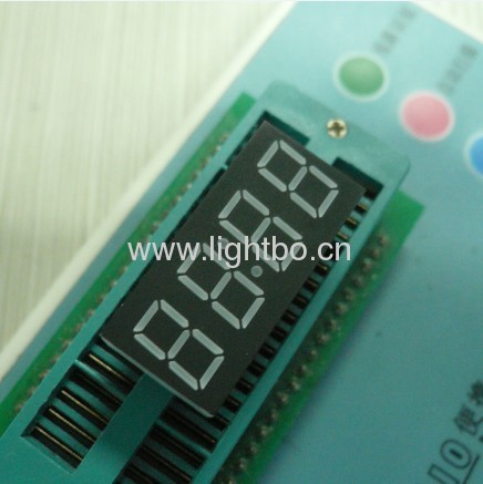 4-digit 0.36" (9.2mm) 7 segment led clock display, various colours available
