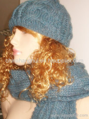 2012 newest fashion knitted scard&hat set