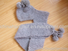 2012 newest fashion knitted scard&hat set