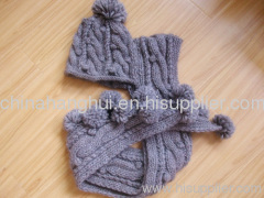 2012 newest fashion knitted scard&hat set