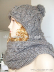 2012 newest fashion knitted scard&hat set