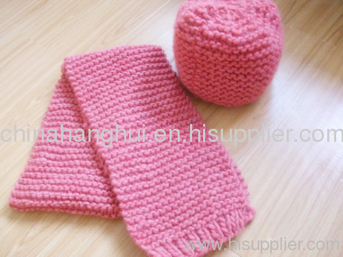 2012 newest fashion knitted scard&hat set