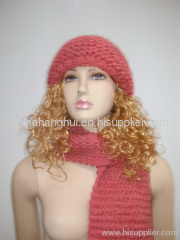 2012 newest fashion knitted scard&hat set