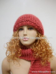 2012 newest fashion knitted scard&hat set