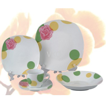 New Sunny White Ceramic Dinner Set 16 Pcs