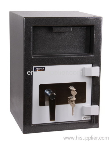 Front loading depository Style 2 / 3mm body , 12mm door / UL listed key lock (dual nose key lock)