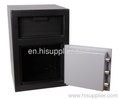 Front loading depository Style 2 / 3mm body , 12mm door / UL listed key lock (dual nose key lock)