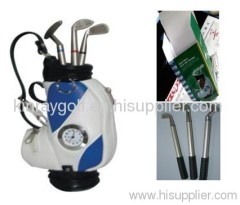 Golf pen holder with clock