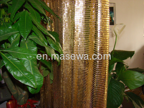 yellow metallic colth for divider