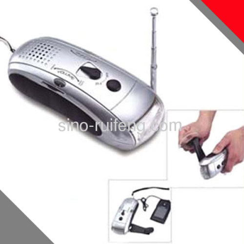 crank radio flashlight