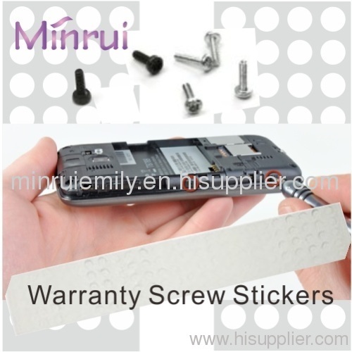 warranty screw stickers