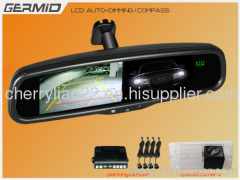 special rearview mirror monitor with parking sensor and camera for Jeep Lierty Commander from 2005 to 2011