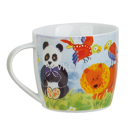 Promotion Animal Porcelain Water Cup Panda Bird Lion Design