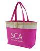 Personalized Pink / Grey SCA Pret Fabric Shopping Bag, Reusable Carrier Bags