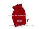 Promotional Recycled MoTi Red Velet Fabric Drawsting Bags For Perfume Packing
