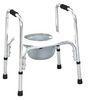 Aluminum white upholstery Bedside Commode Chair for invalid or disabled person