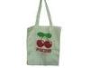 Reusable TC Plain Cotton Bags, Grocery Shopping Bags With Cherry Pattern