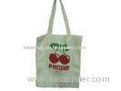 Reusable TC Plain Cotton Bags, Grocery Shopping Bags With Cherry Pattern