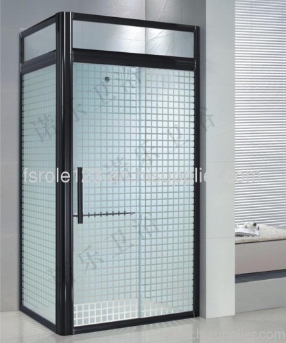 Square Shape Black Aluminum Frame Shower Enclosures