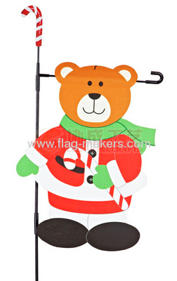 bear with stick flag