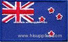 Custom stick-on, 50-80mm, cotton national embroidered flag patches, heat-sealed backing