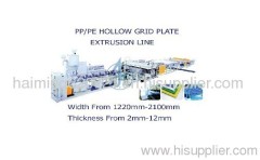 PC/PE/PP Hollow Grid Plastic Plate Extruding Machine Production Line