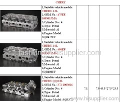 OEM 480E1003010 head cylinder for CHERY
