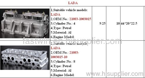 Chinese auto parts lada head cylinder