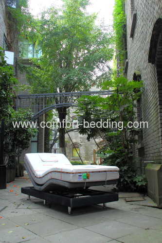 Adjustable bed with air massage mattress and speaker