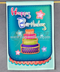 Custom happy birthday garden flag