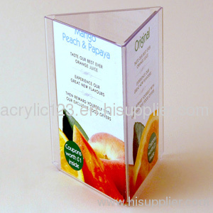 acrylic standing menu holder