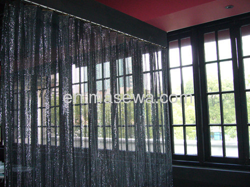 black metallic cloth screen