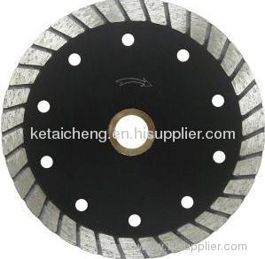 Continuous Wide Tooth Turbo Diamond Blade with Cooling Holes-Economy-4"-14