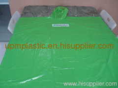 Disposable plastic raincoats
