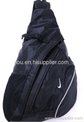 Single strap inclined shoulder sports backpack