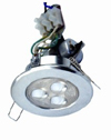 3*1W LED 230V ROUND