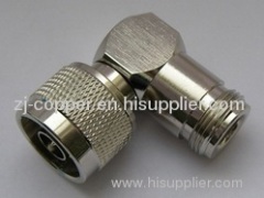 RF adaptor ; right angle connector