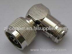 RF adaptor ; right angle connector