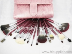 24pcs pink cosmetic make up brushes