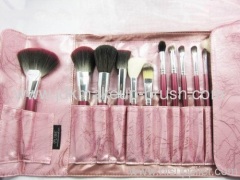 24pcs pink cosmetic make up brushes