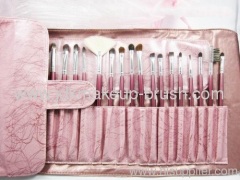 24pcs pink cosmetic make up brushes