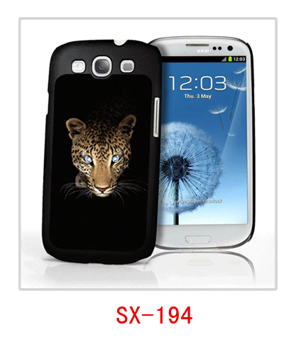 Leopard picure SamsungIII cover with 3d picture,pc case rubber coated,multiple colors available