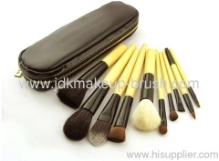 10PCS wooden handle mini makeup brush set