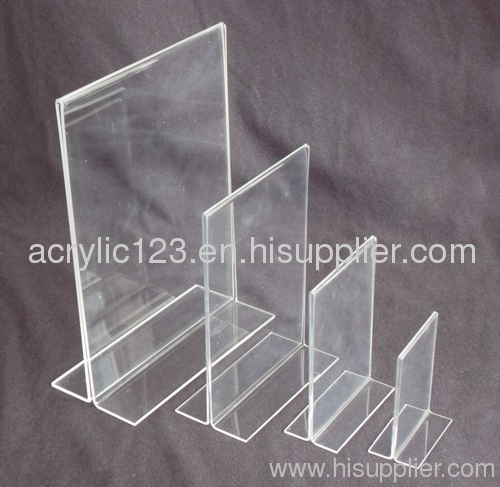 clear acrylic custom menu holder