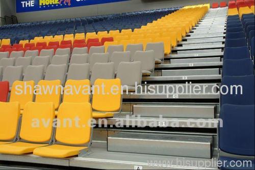 plastic stadium seating folding chair telescopic seating sys