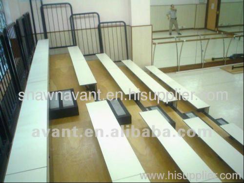 sports tribune bench retractable seating telescopic seating systerm rail telescopic grandstand portable stadium seats