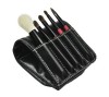 5PCS black travel mini make up brush kit set with mirror