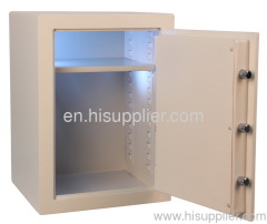 Steel Chest / Safety box SC2014E / 5mm body , 10mm door/ 500 x 360 x 330mm /UL listed Electronic lock / Beige .